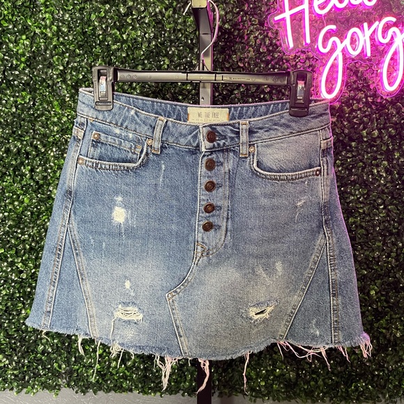 We The Free Jean Skirt - Picture 2 of 4